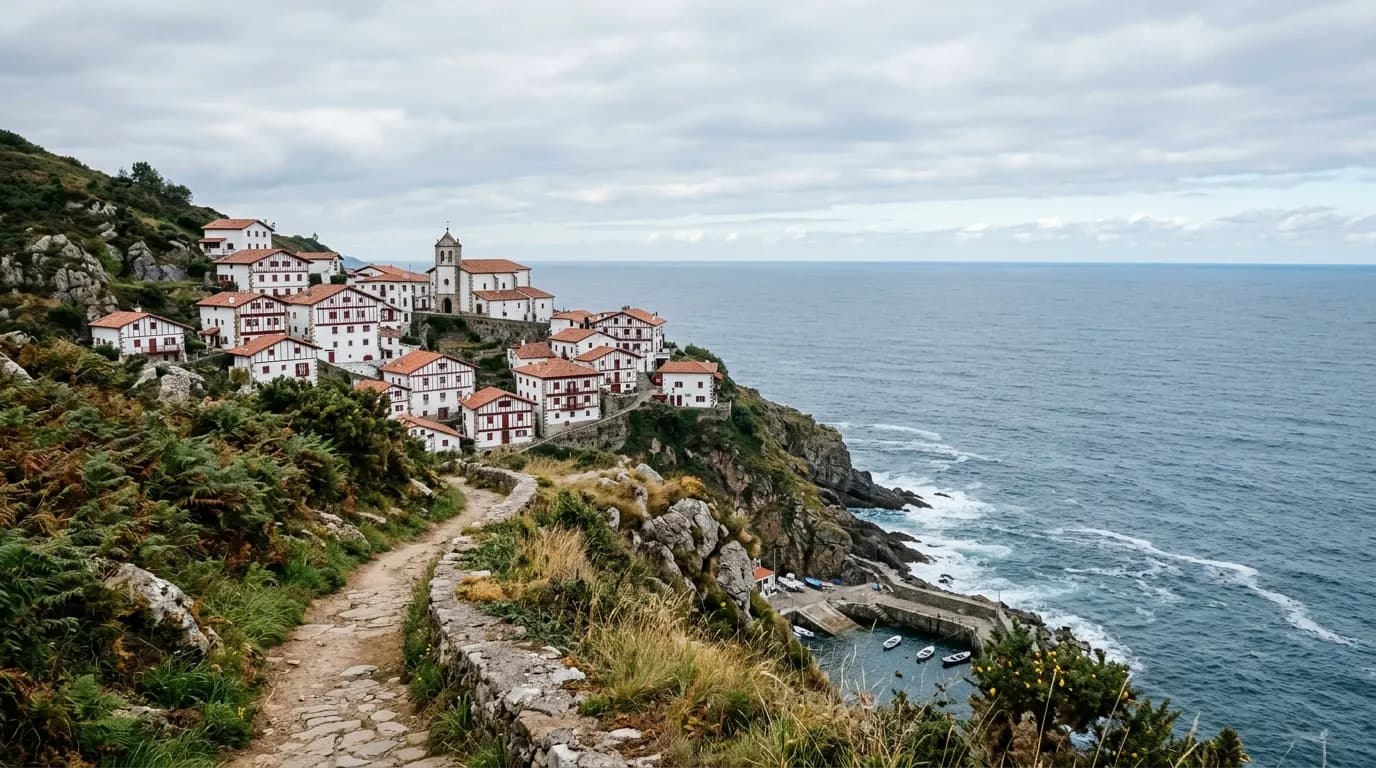 Illustration, bâti et paysage caractéristiques du Pays Basque autour de Bidart